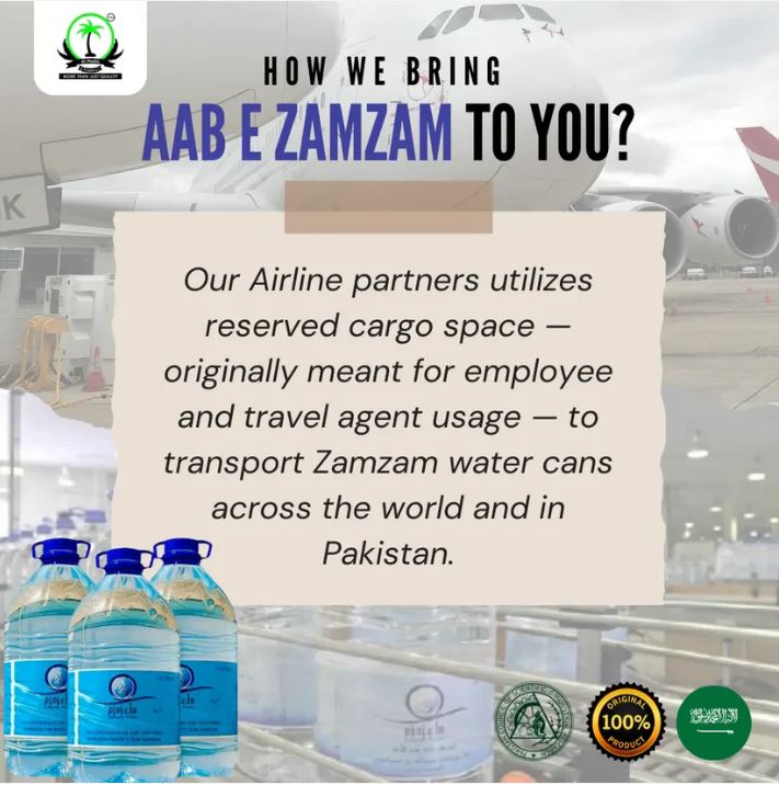 Aab-e-Zamzam (5 liter) Bottle| 100% pure & original packaging